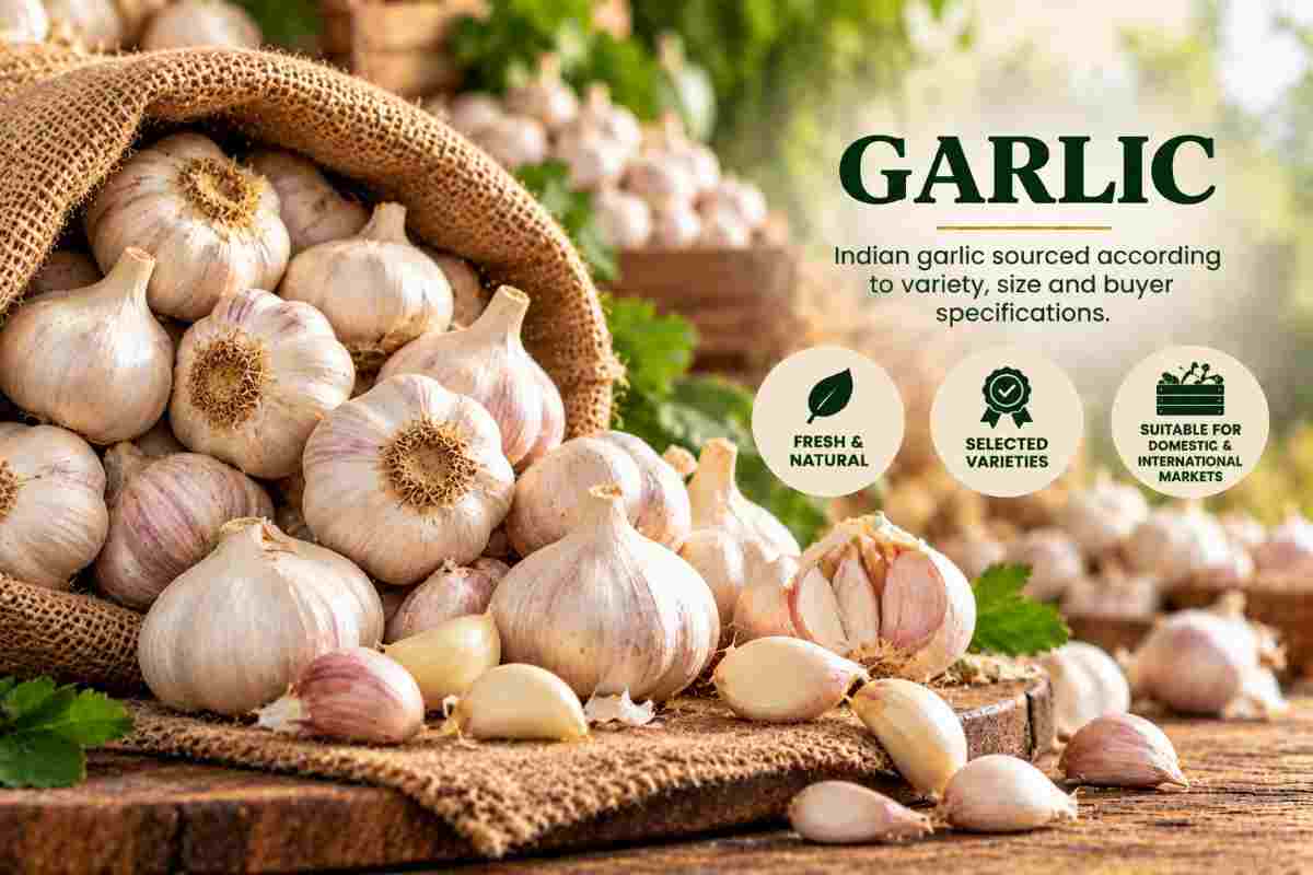 Fresh Indian garlic